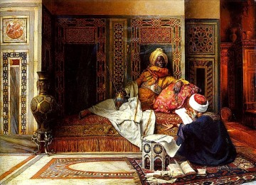 The news of Sudan 1885 Ludwig Deutsch Orientalism Araber Oil Paintings
